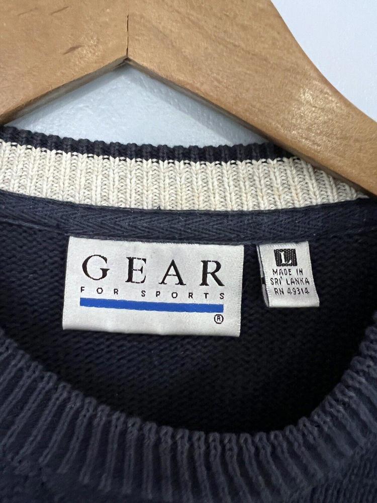 VTG Harrah’s Casino Sweater Sweatshirt Heavy Knit North Kansas City Navy Mens L - Picture 4 of 9